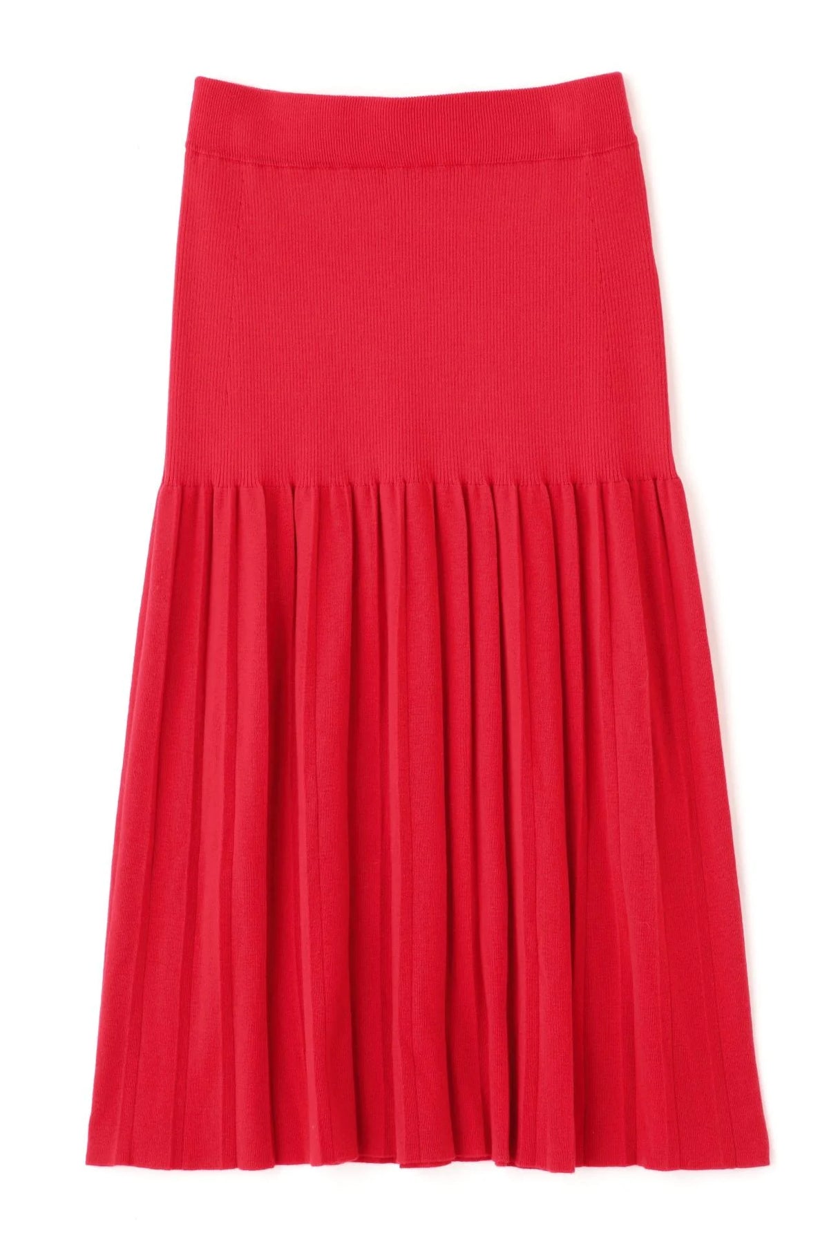 Knit pleated skirt P25167