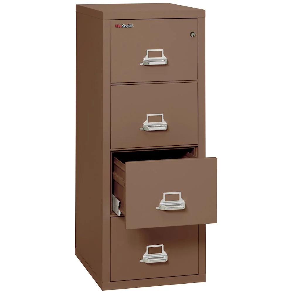 Tan 4 Drawer Letter Fireproof Filing Cabinet I10894