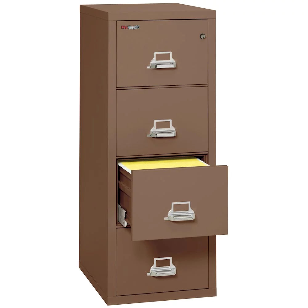 Tan 4 Drawer Letter Fireproof Filing Cabinet I10894