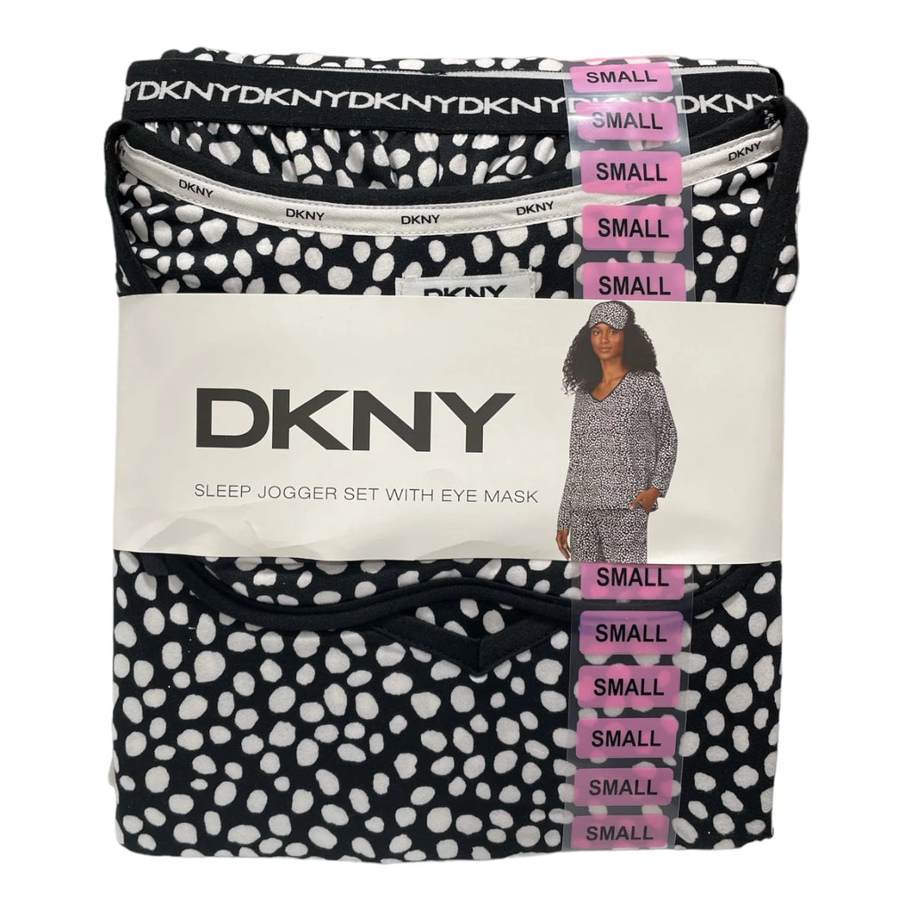 Navy Heather Floral 3-Piece Lounge Set with Eye Mask V1052