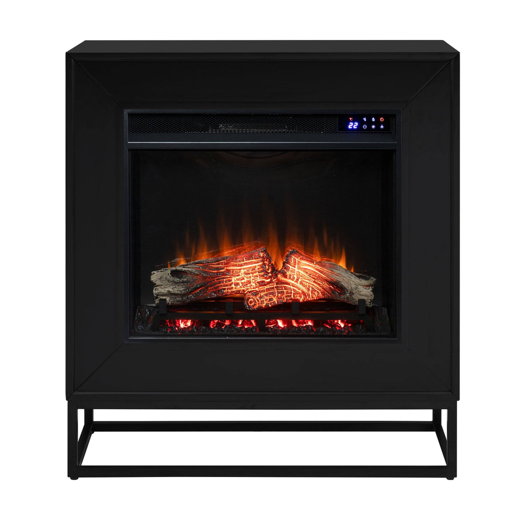 Contemporary Electric Fireplace - Black U6728