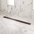 Oil Rubbed Bronze Linear Shower Drain with Flange E893310