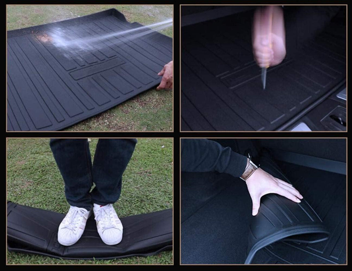 Black TPO Rear Cargo Liners Trunk Tray Mats Pack of 2 E99575