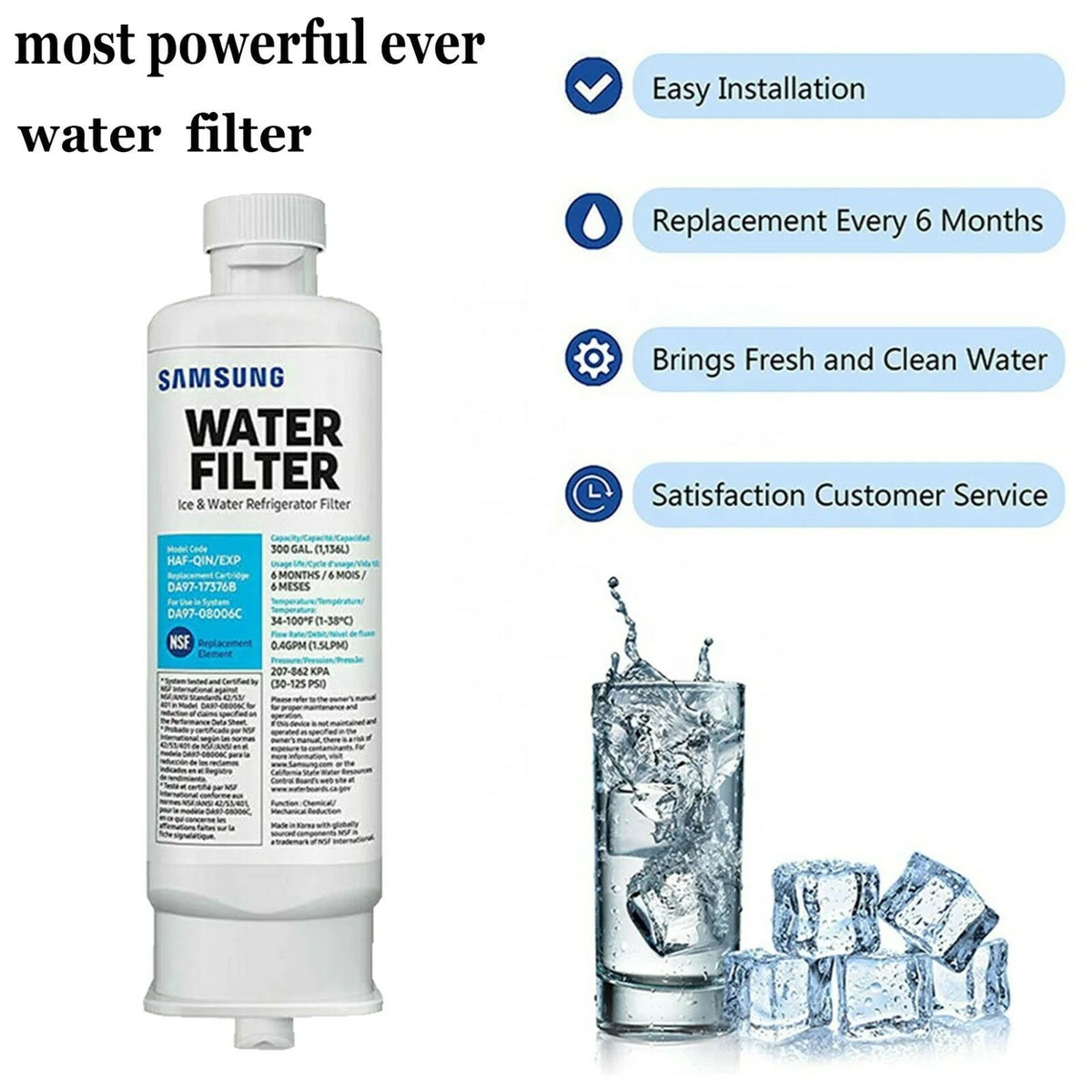 Refrigerator Water Filter Replacement Pack of 2 K67851
