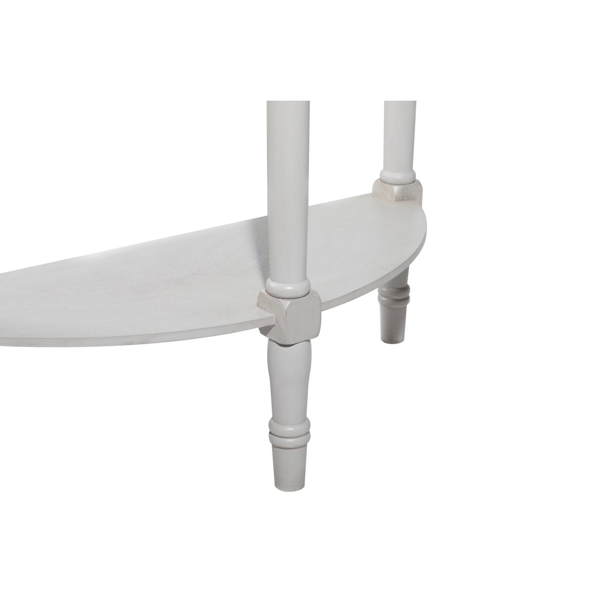 Cream Half Moon Wood Console Table B822090