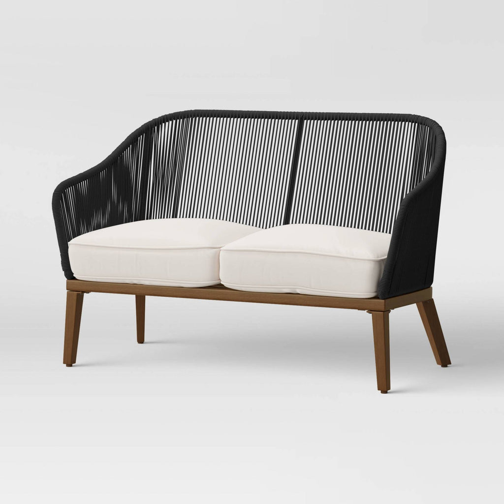 Light Wood Patio Loveseat M583