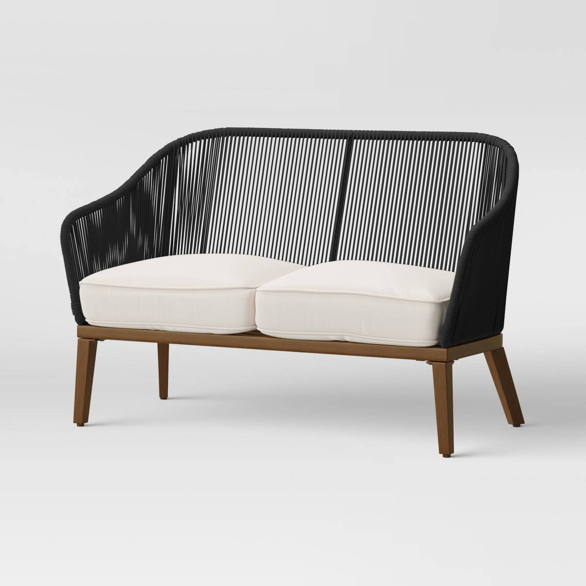 Light Wood Patio Loveseat M583