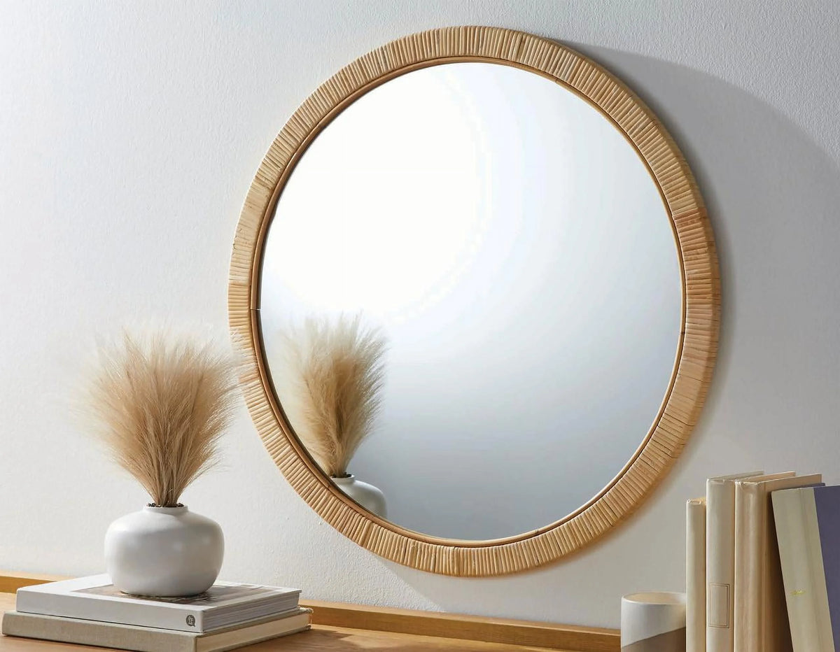Rattan Round Wall Mirror R591506