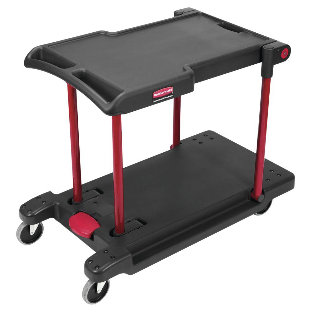 Black Two Shelf Utility Cart F61049