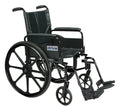 Lightweight Dual Axle Wheelchair with Adjustable Arms, Detachable Full Arms, Swing Away Footrests Q980661