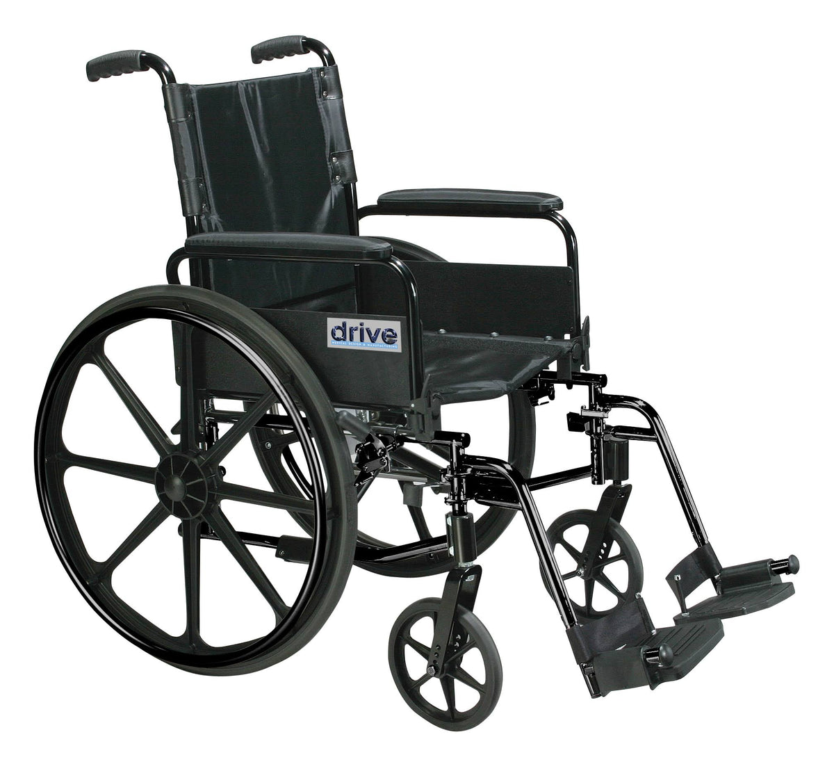 Lightweight Dual Axle Wheelchair with Adjustable Arms, Detachable Full Arms, Swing Away Footrests Q980661