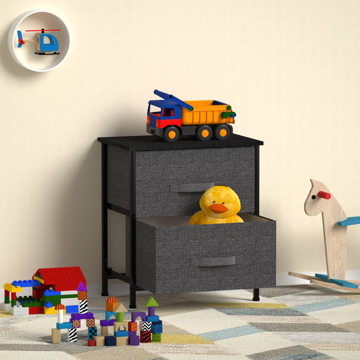 2 Drawer Fabric Dresser J896669