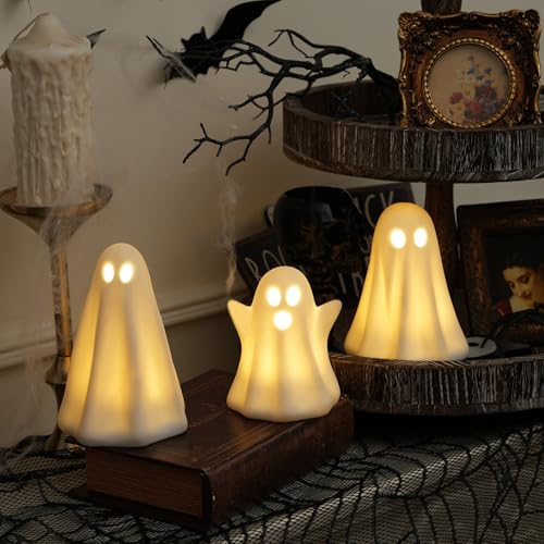 3 Pack Ceramic Halloween Tiered Tray Decor V8691