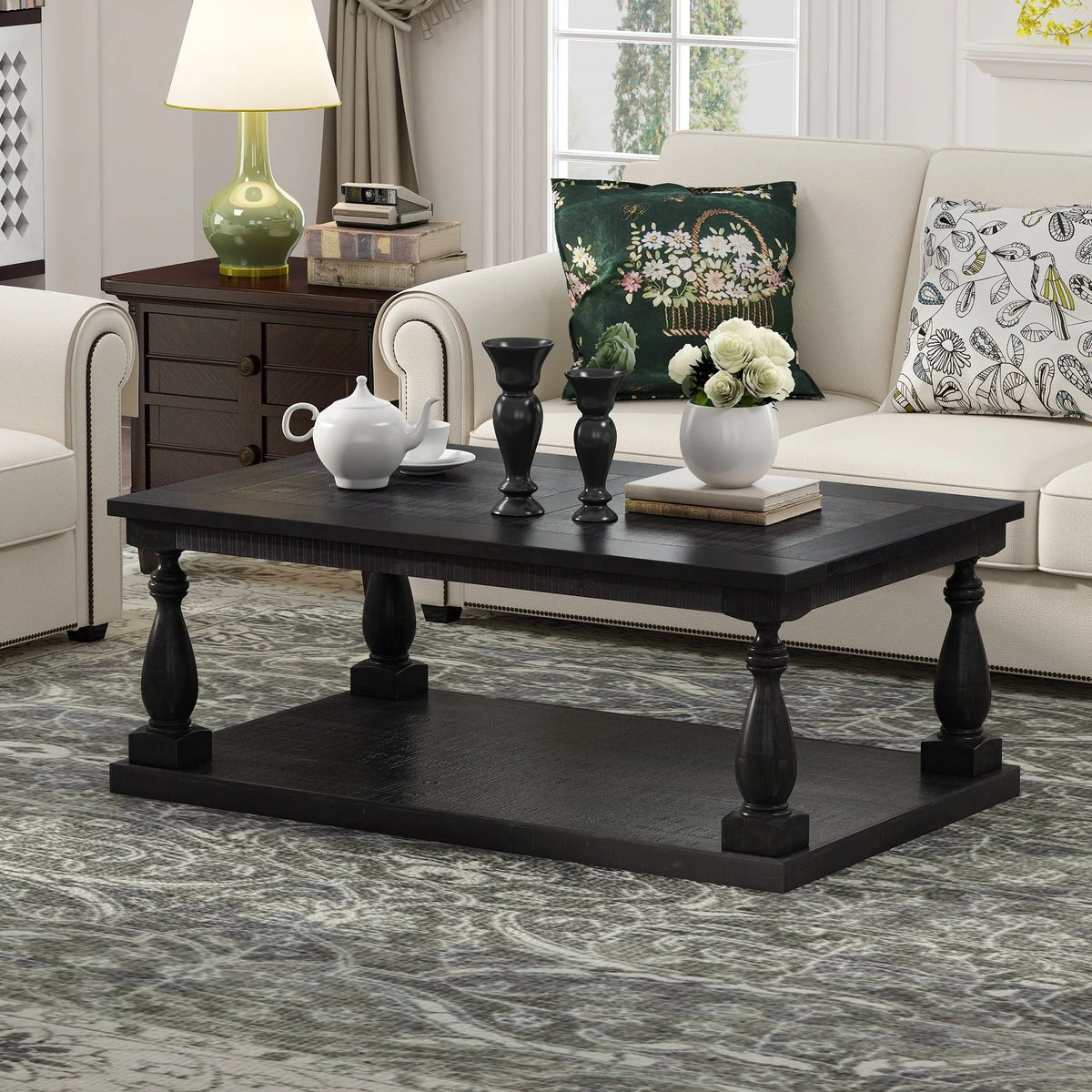 Black Storage Coffee Table G1715