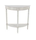 Cream Half Moon Wood Console Table B822090