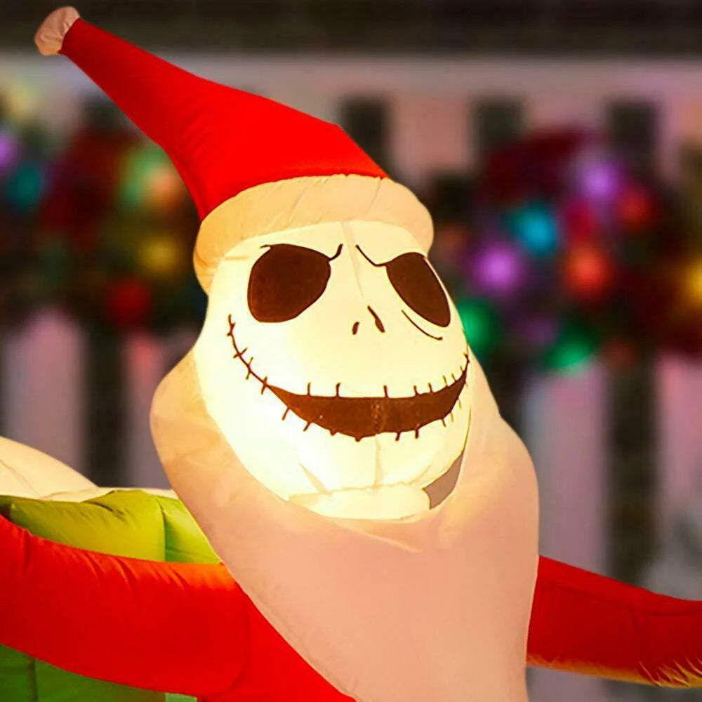 Inflatable Colossal Jack Skellington Christmas Sleigh Scene M609