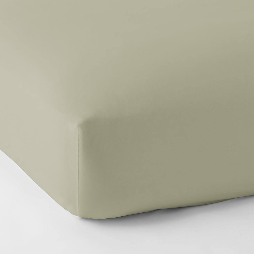 Green Supima Cotton Sateen Queen Fitted Sheet U8959