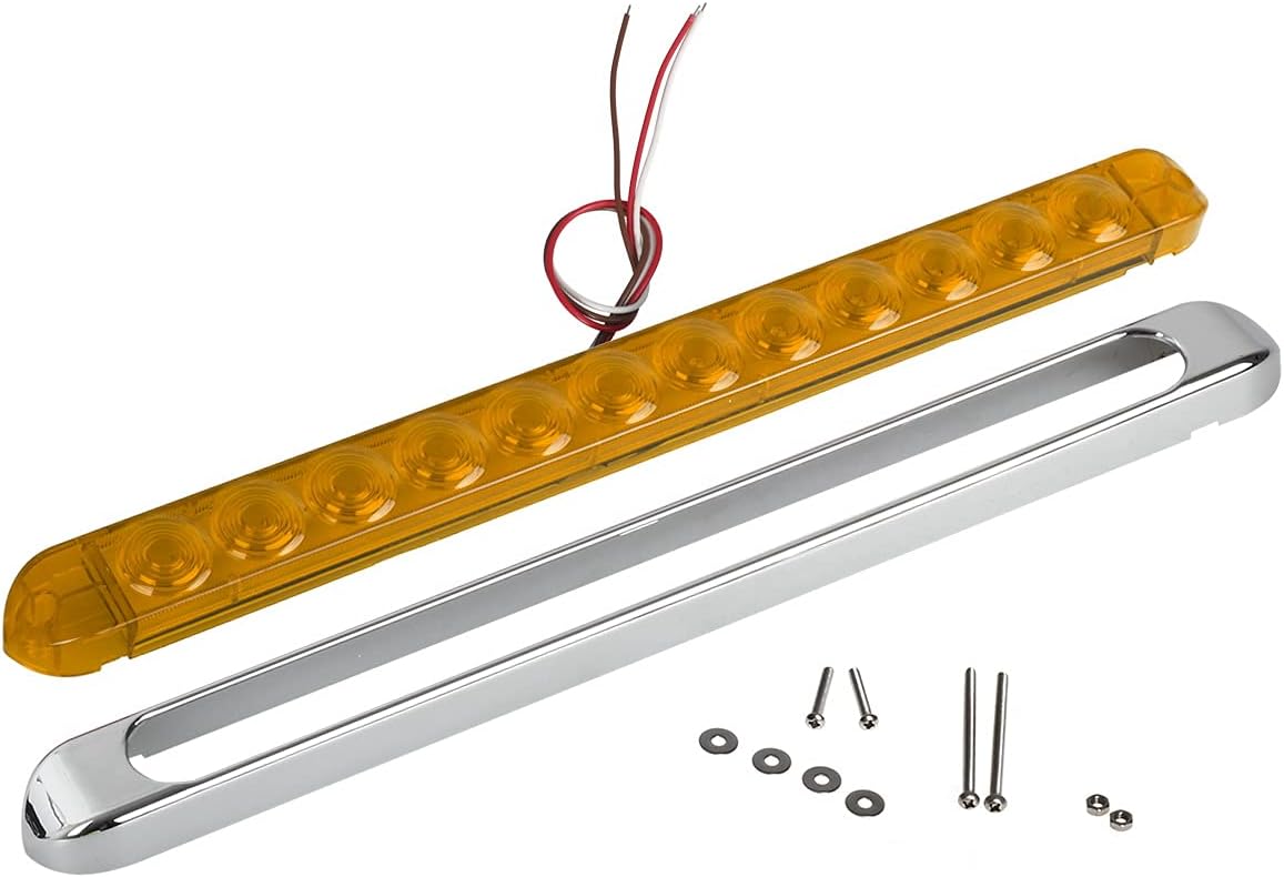 4pcs 17 Inch Chrome LED Trailer Tail Light Bar R131