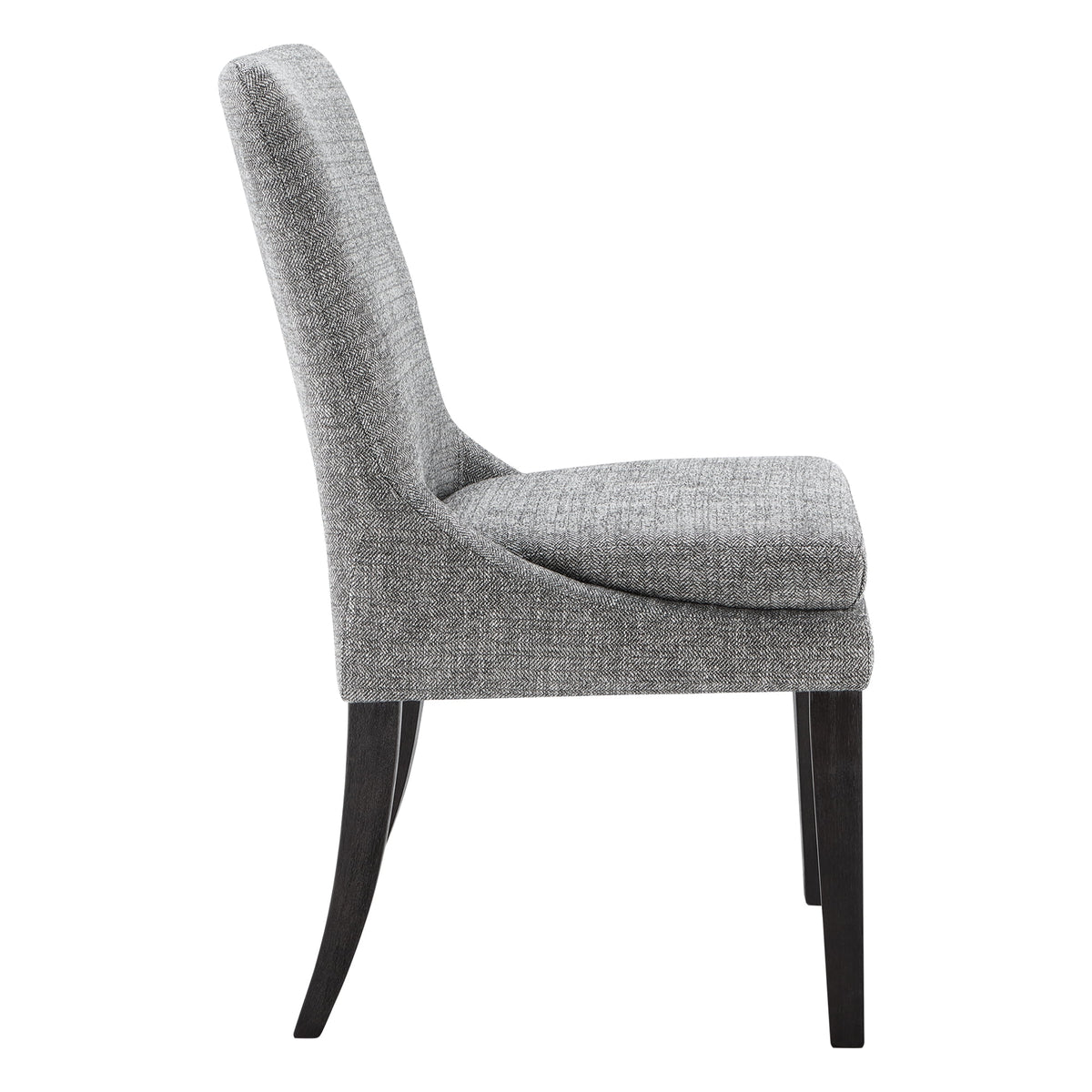 Upholstered Dining Chair Set of 2 Pebble Gray B1483