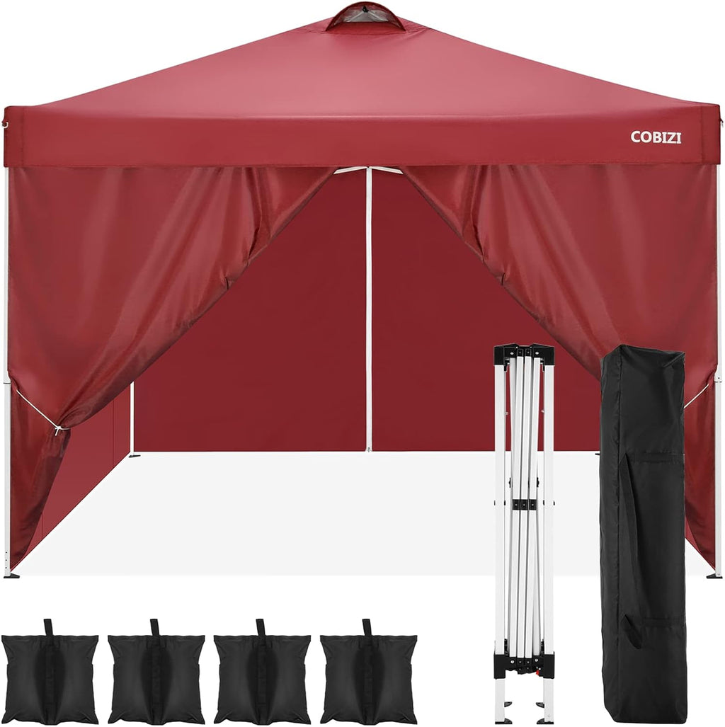 10x10 FT Outdoor Portable Canopy Tent with Sidewalls A9649