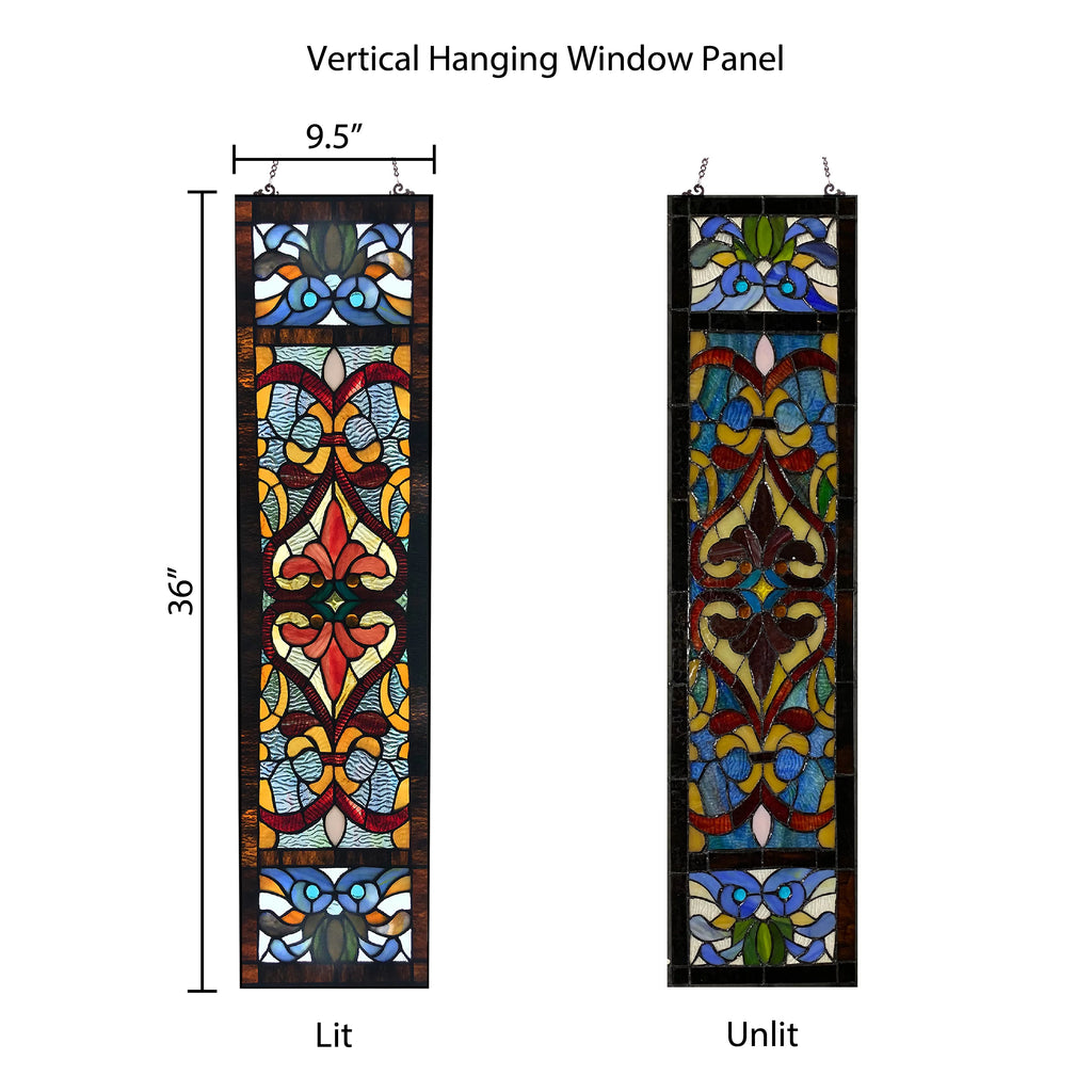 36 in. Stained Glass Window Panel W279