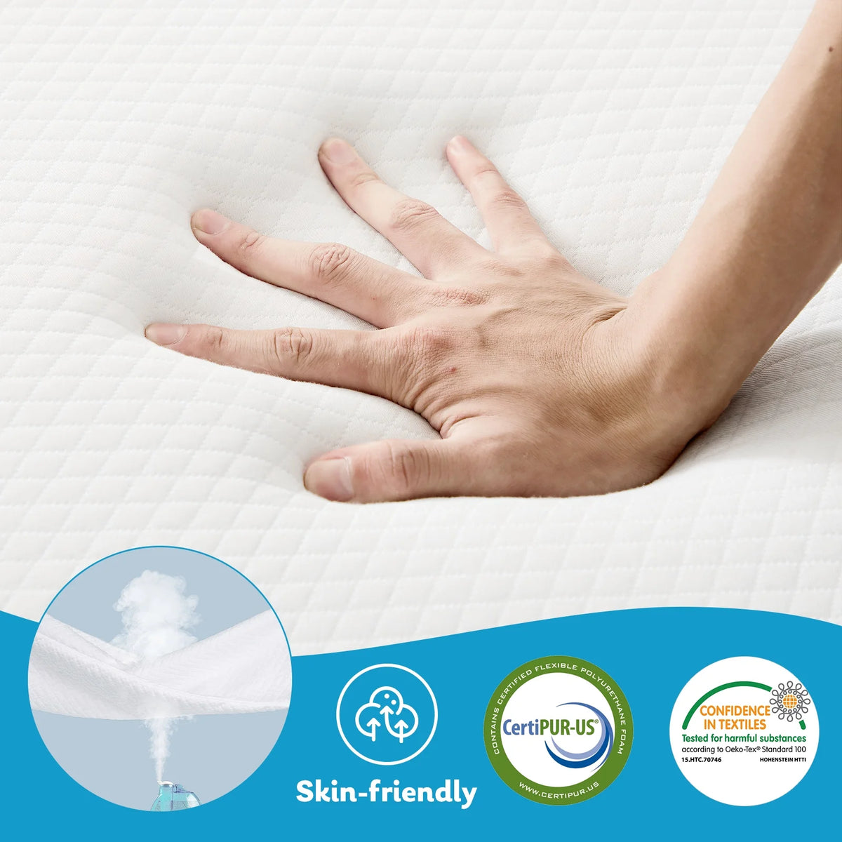 4-inch Tri Folding Memory Mattress with Removable Cover O2461