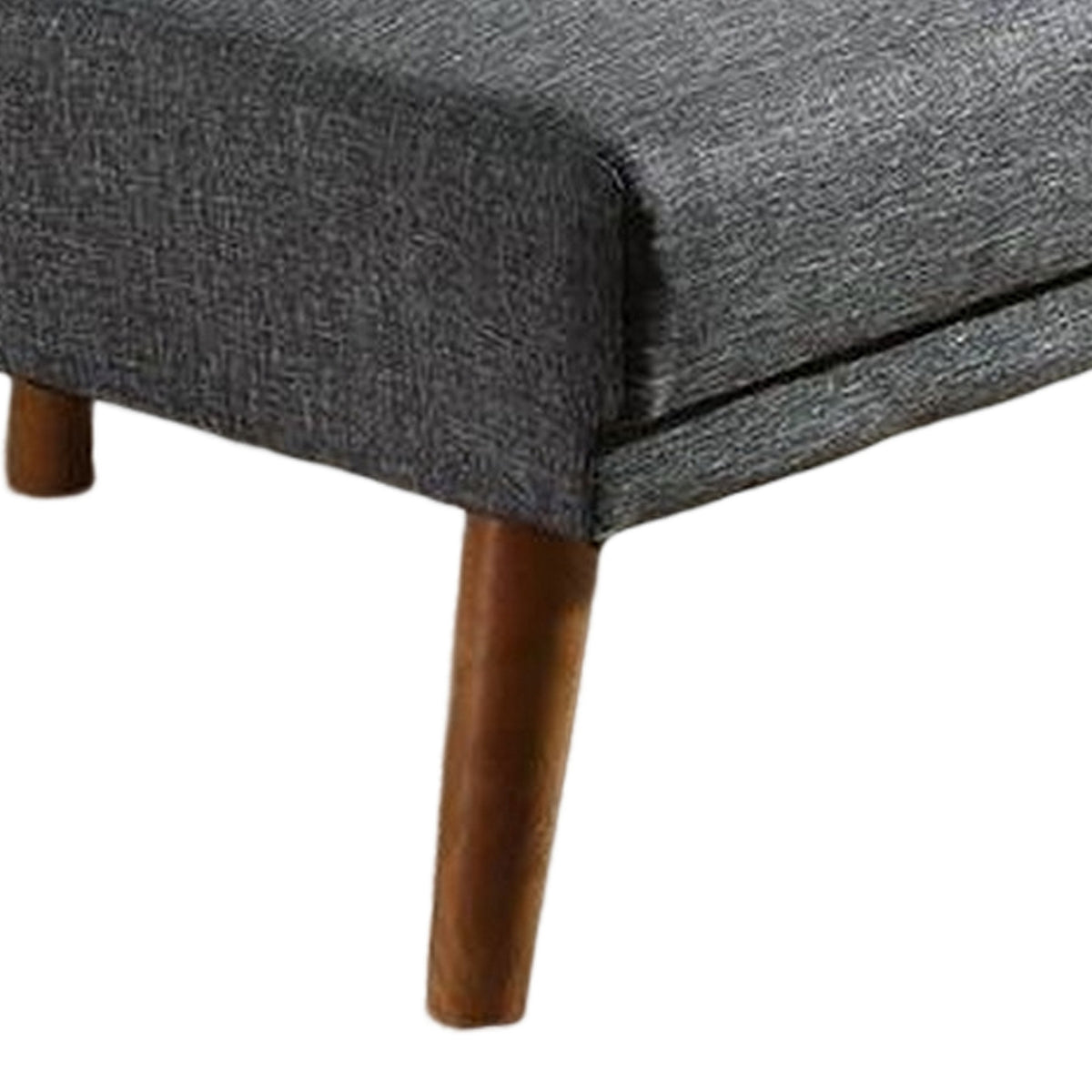 Gray Adjustable Chaise Lounger with Channel Tufting F61629