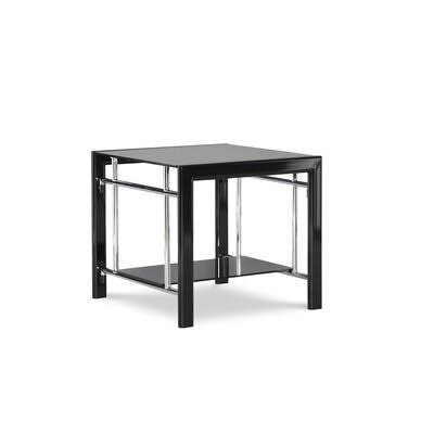 Glass Top End Table with Storage C21278