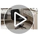 Cream Armless Wide Seat Ergonomic Office Chair H4951