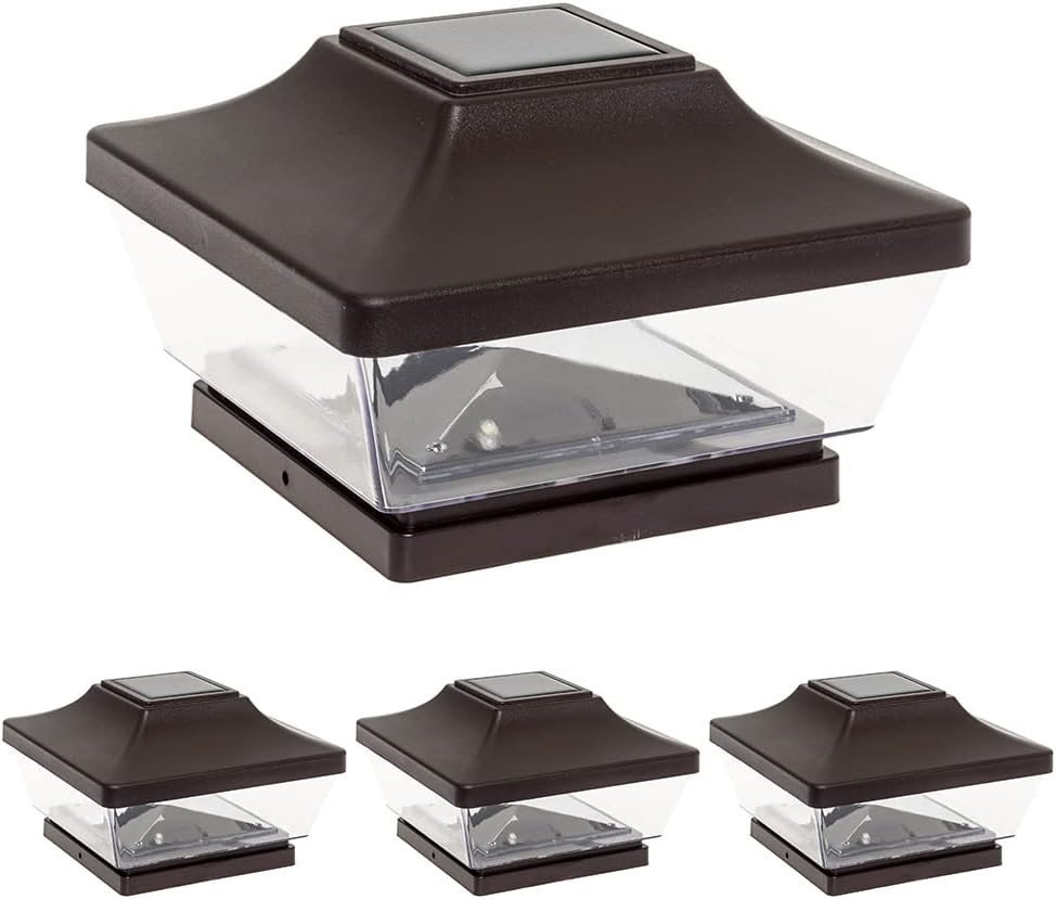 8 Pack Solar LED Post Cap Light with Post Adapter T87453
