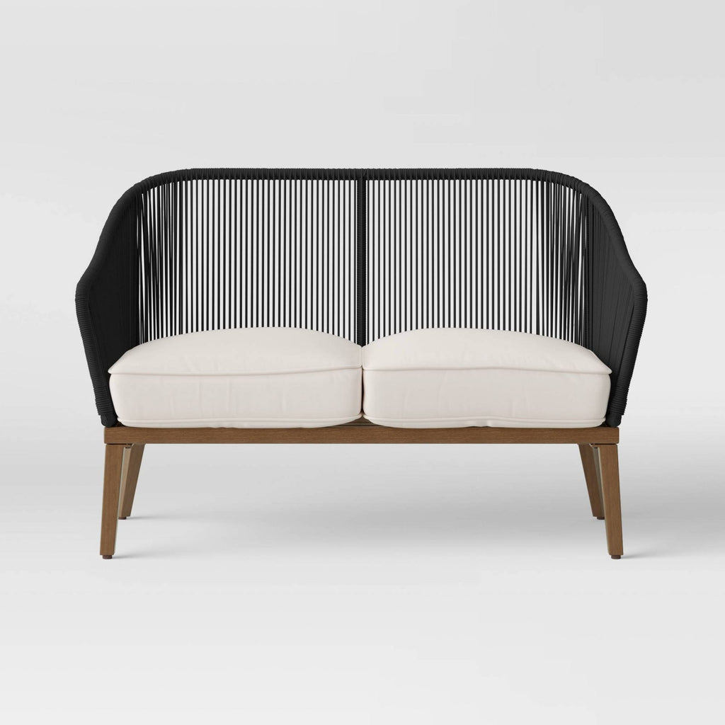 Light Wood Patio Loveseat M583
