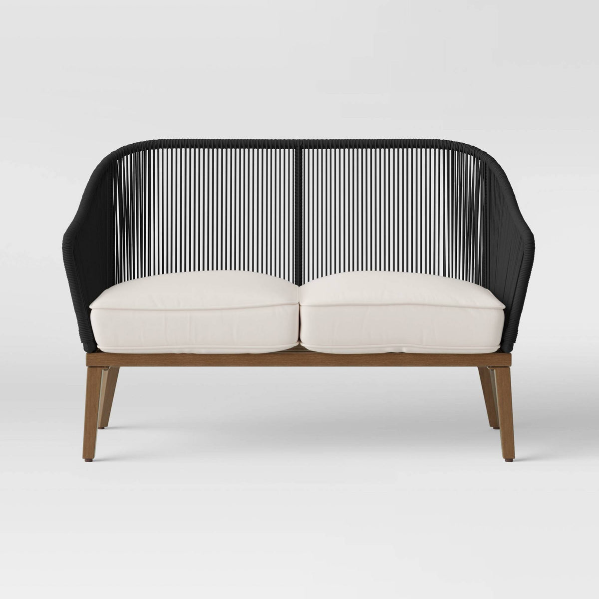 Light Wood Patio Loveseat M583