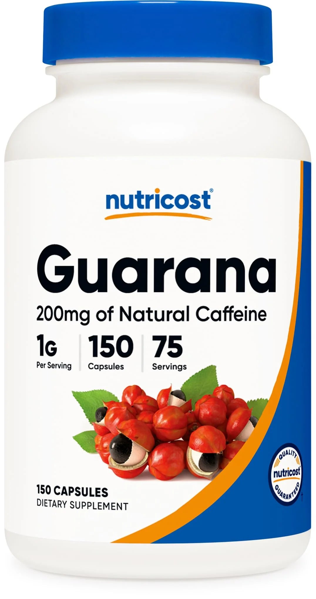 Guarana 1000mg 150 Vegetarian Capsules Herbal Supplement I319