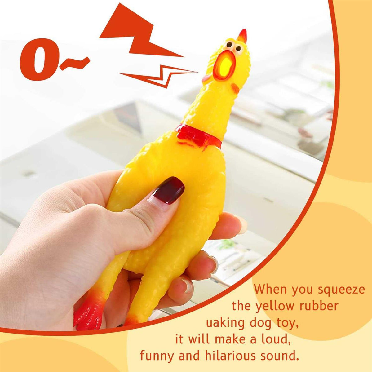Yellow Rubber Chicken 20 Pcs Z30483