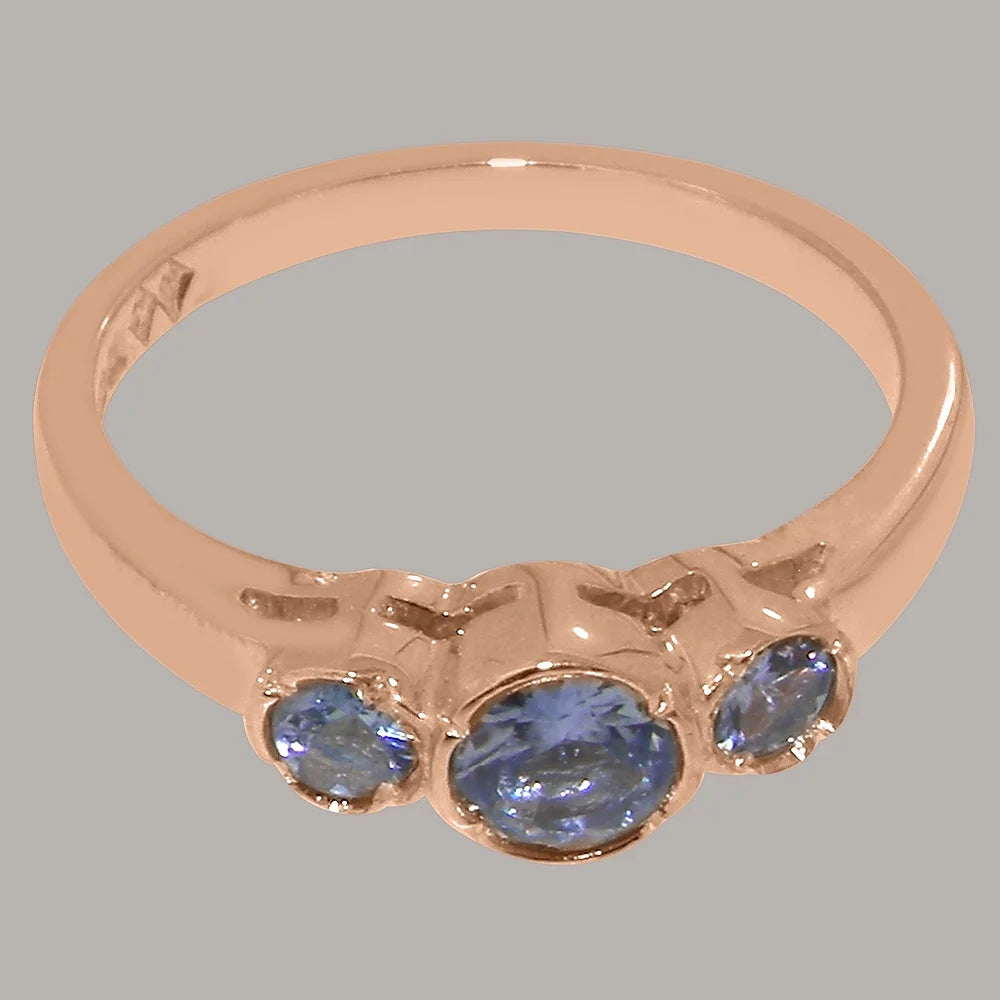 18k Rose Gold Natural Tanzanite Ring I102437