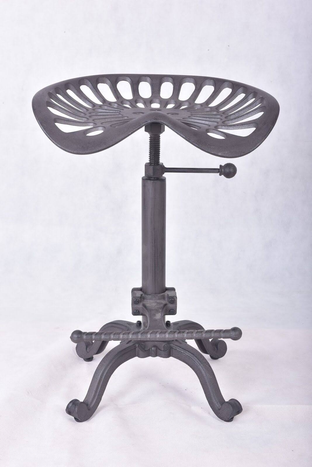 Rustic Industrial Farmhouse Tractor Seat Adjustable Bar Stool D281