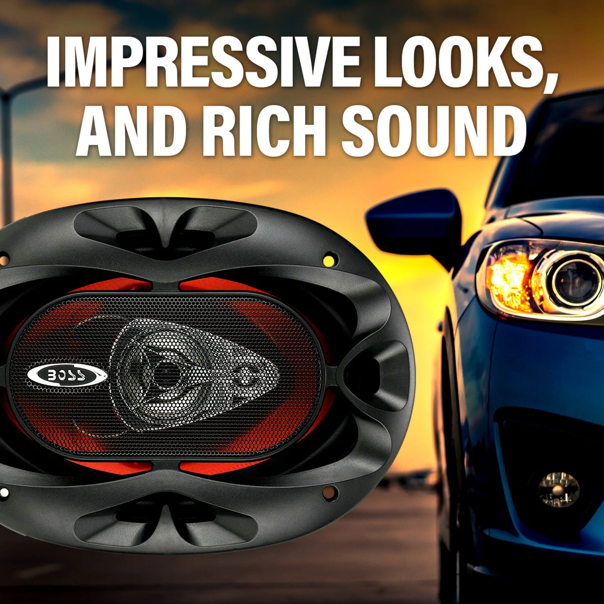 6 x 9 inch 3 Way Coaxial Car Speakers, Sold in Pairs T4603