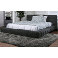 Grey Fabric USB Headboard California King Platform Bed L506816