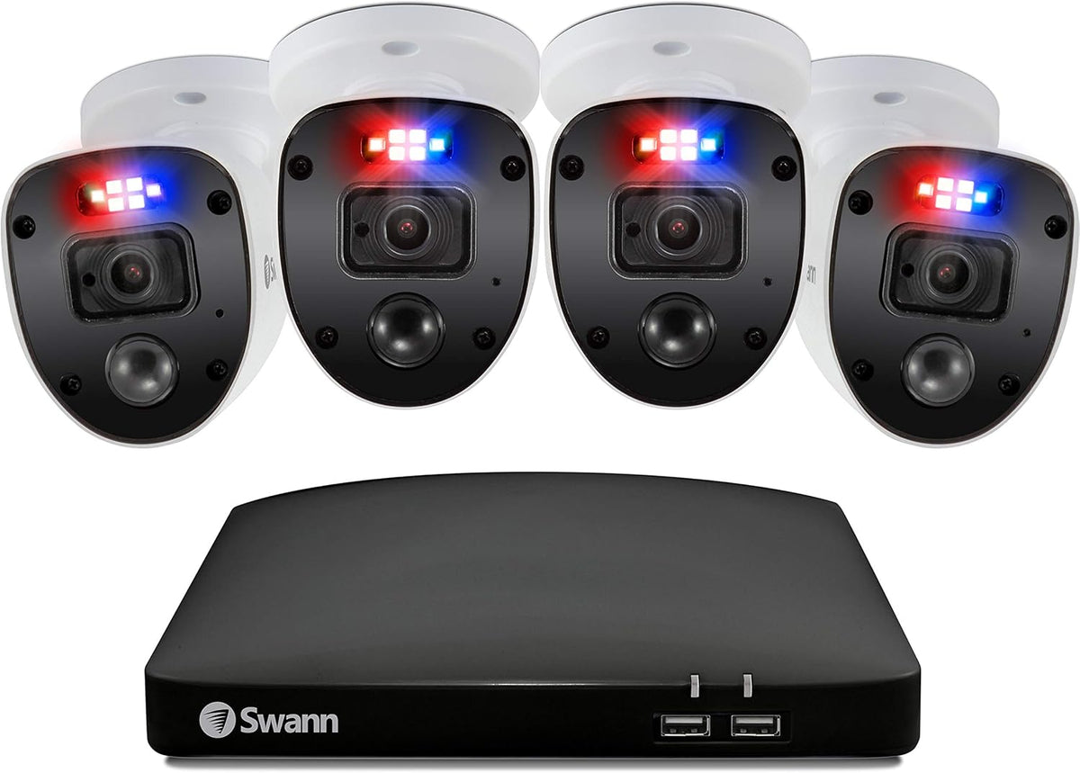 4 Channel 4 Cameras Wired 1080p Full HD CCTV Security Camera System L6998