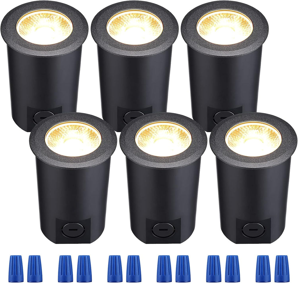 Pack of 6 7W 12V LED Aluminum In-Ground Well Light A9618