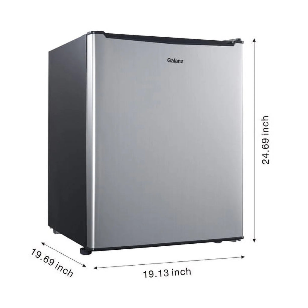 Black 2.7 Cu ft Single Door Mini Fridge I93241
