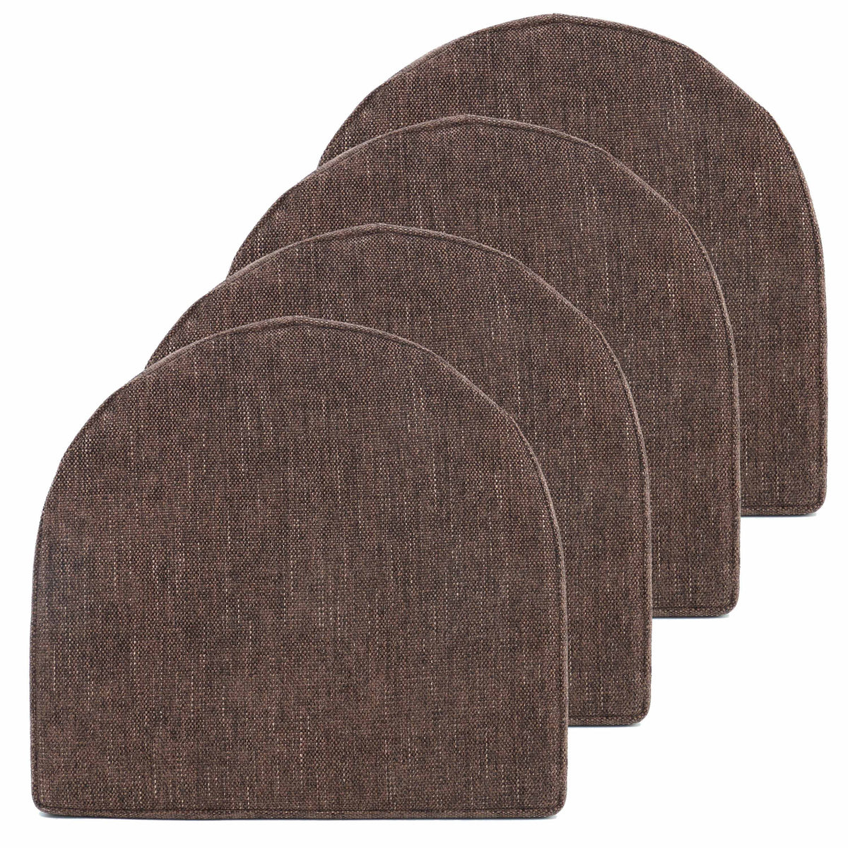 U-Shape Memory Foam Chair Pads with Ties 4 Pack D914