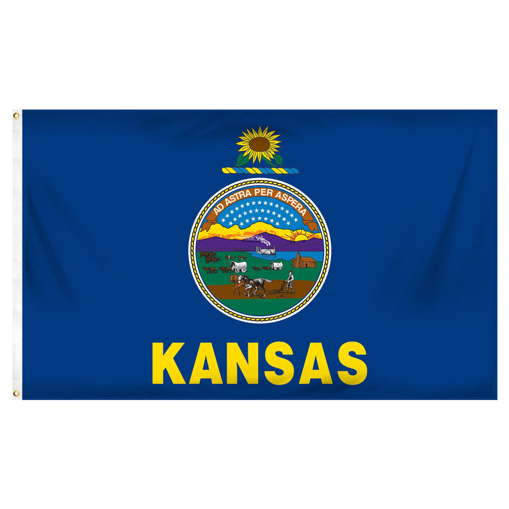 Kansas Flag 5ft. x 8ft. Spun Polyester A778