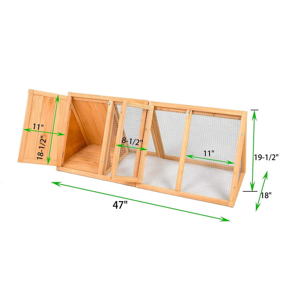 Wooden A-Frame Rabbit Hutch Chicken Coop N54522