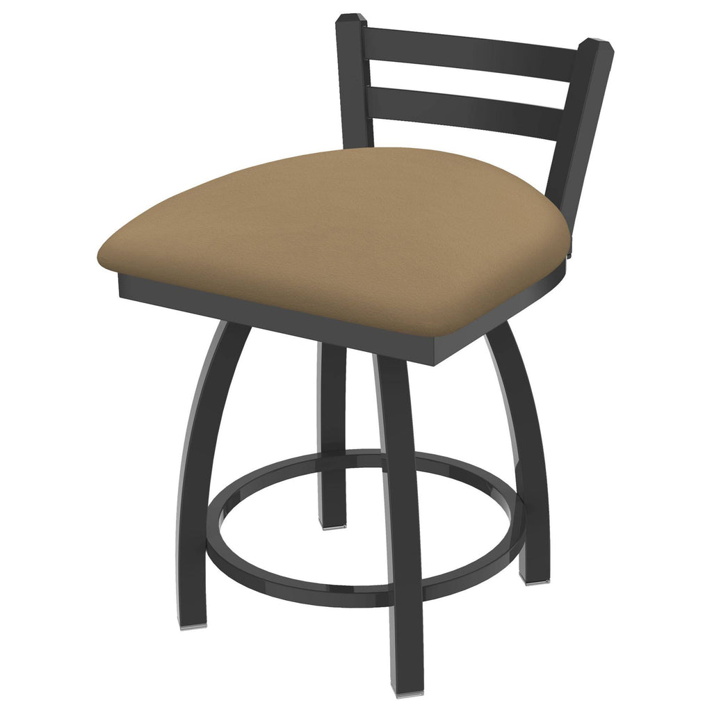 18x22 Low Back Swivel Vanity Stool with Pewter Finish S622
