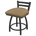 18x22 Low Back Swivel Vanity Stool with Pewter Finish S622