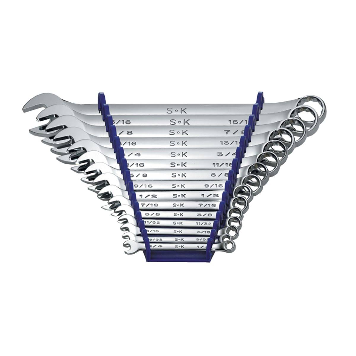 15 Piece Fractional Combination Wrench Set C7146