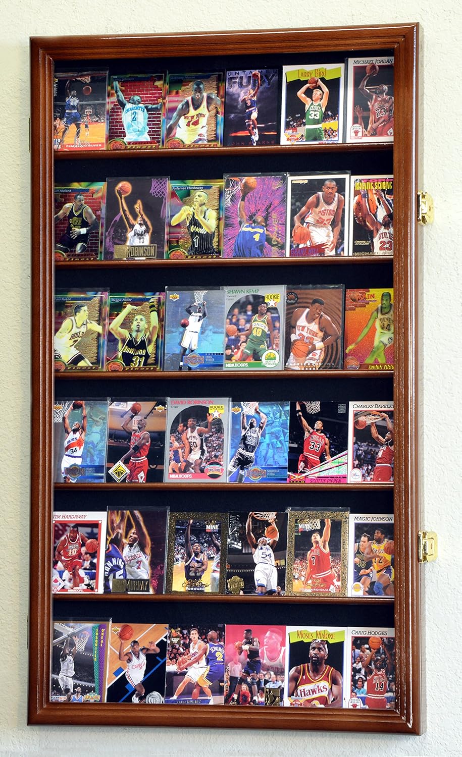 Walnut Lockable Card Display Case D61756