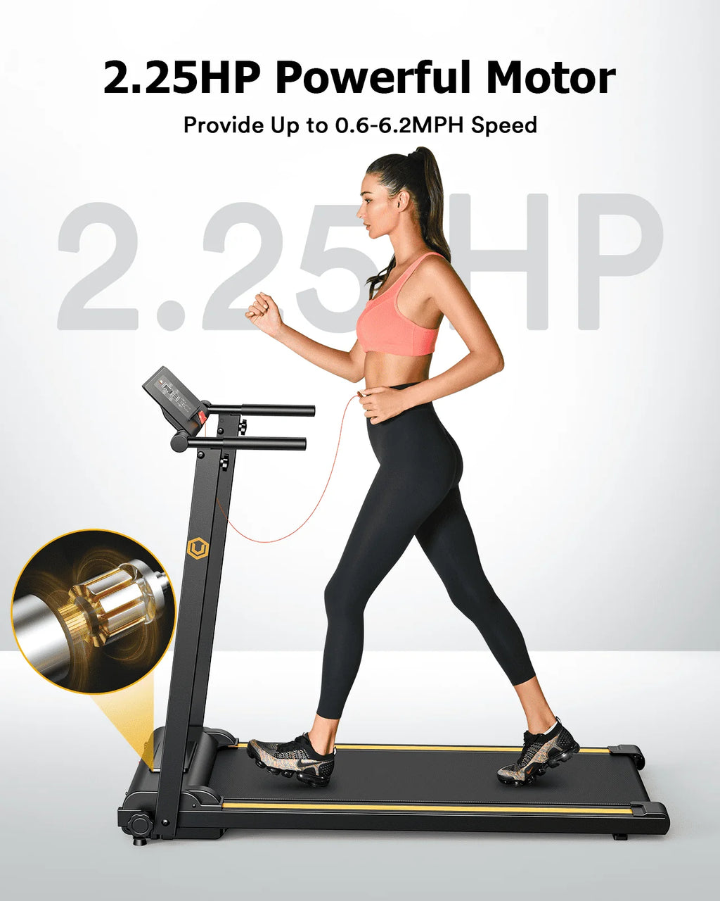 2.25HP Folding Treadmill with LCD Display R1945