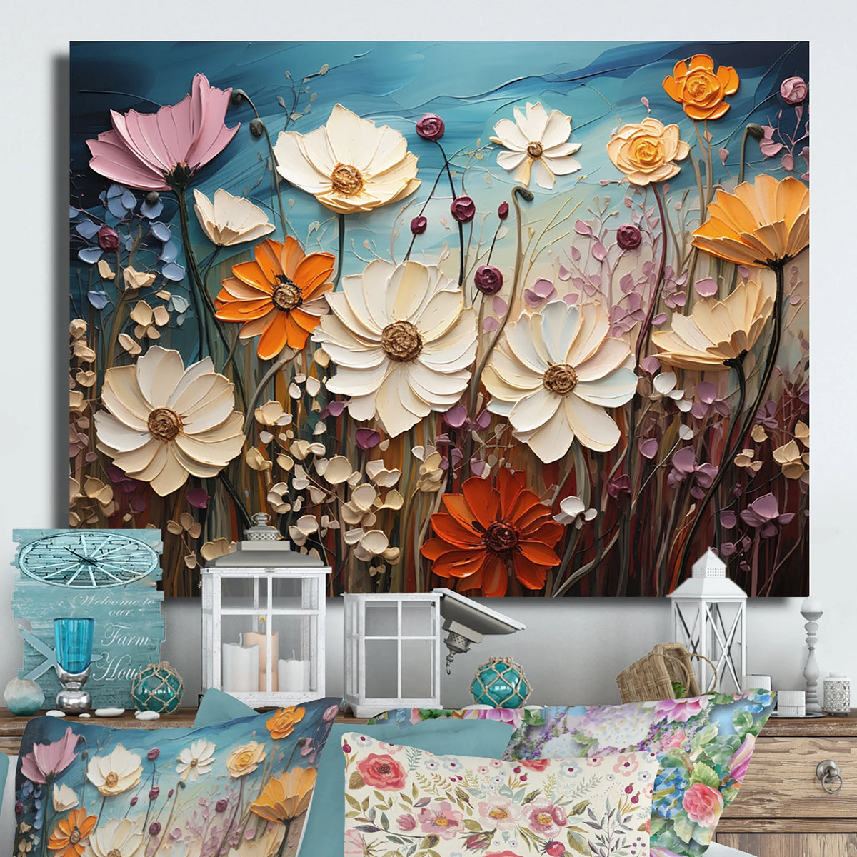 Floral Metal Wall Decor U1537